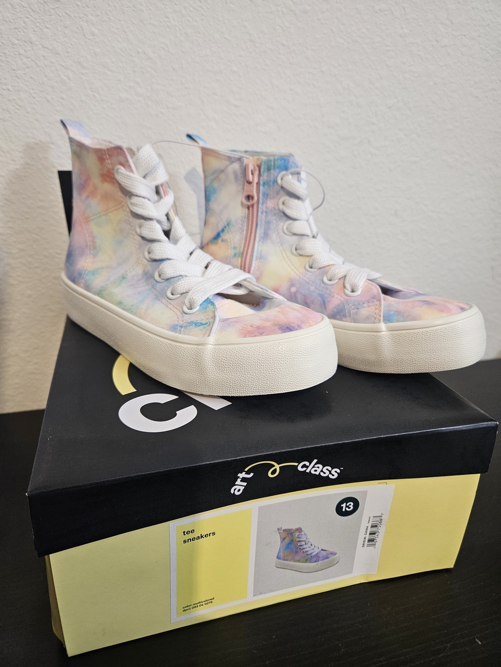 Art Class Kids' Tie-Dye High-Top Sneakers - Pastel Multi